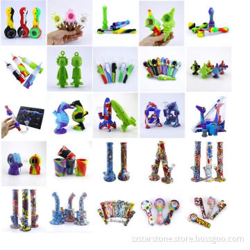 factory directly sale silicon hand pipes silicon bongs silicon containers